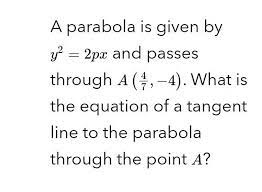 A Parabola Is Given By Y2 2px And