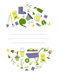 Card For Notes With Gardening Design