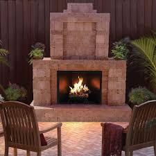 Rumblestone 84 In X 38 5 In X 94 5 In Outdoor Stone Fireplace In Cafe