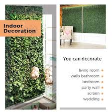12 Piece 20 In H X 20 In W Artificial Boxwood Hedge Uv Proof Grass Greenery Backdrop Panels Green Wall Indoor