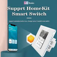 4 In 1 Home Smart Wifi Lcd Power Wall Light Switch R2max L8 Hs 1 2 3gang Lamp Curtain Four In One Scene Switch Supports Homekit