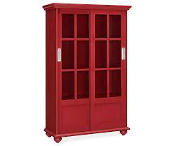 Red Bookcase Sliding Glass Door