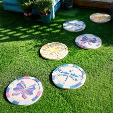 Colorful Courtyard Stepping Stone