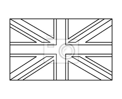 Uk Flag England Symbol Outline Vector