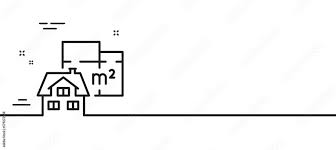 Floor Plan Line Icon House Floorplan