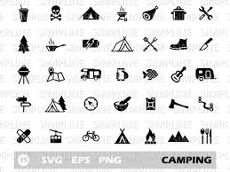 Outdoor Camping Icon Set Svg Eps Png