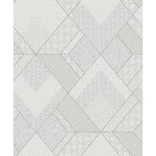 Sirpi Castle White Geometric Vinyl