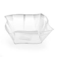 Large Wave Clear Serving Bowl 90oz