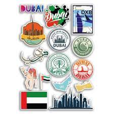 Dubai Landmarks Vinyl Stickers Uae