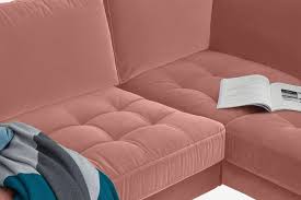 Scott Corner Sofa Blush Pink Velvet