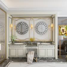 Wisfor 32 In W X 32 In H Large Round Frameless Decorative Sunburst Glass Art Mirror Wall Bathroom Vanity Mirror In Silver Silver Irregular