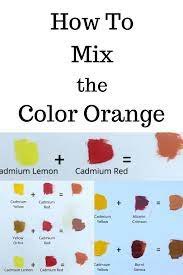 Orange Color Mixing Guide