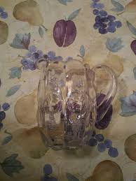 Clear Glass Paneled Syrup Pitcher