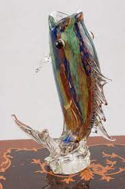 Large Fish Shaped Glass Vase Handmade