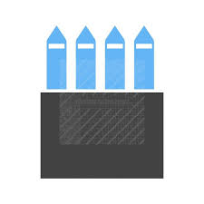 Color Box Blue Black Icon Iconbunny