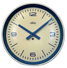 Blue Bakelite Mechanical Wall Clock