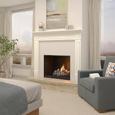 Pearl Mantels 48 In X 42 In Interior Opening Crisp White Full Surround Fireplace Mantel
