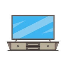 Tv Screen Cabinet Icon Vector Image