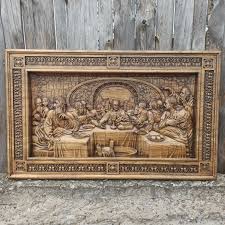 Last Supper Wood Carved Religious Icon