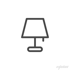 Night Lamp Icon Isolated On White