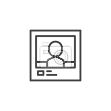 Person Photo Frame Outline Icon Linear