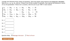 Linear System Of Equations Solve