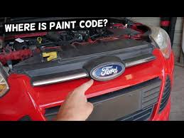 Paint Code Located On Ford Fusion