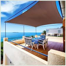 Colourtree 10 Ft X 15 Ft 190 Gsm Brown Rectangle Sun Shade Sail Screen Canopy Outdoor Patio And Pergola Cover Custom Size