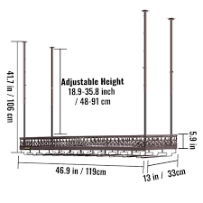 Vevor 45 Bottle Ceiling Wine Glass Rack