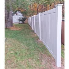 Savannah 6 Ft H X 8 Ft W Gray Vinyl Privacy Fence Panel Kit