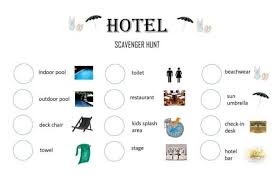 Hotel Scavenger Hunt Graphic By Rita