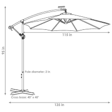 Offset Cantilever Patio Umbrella