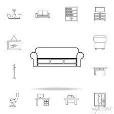 Three Seater Sofa Icon Furniture Icons