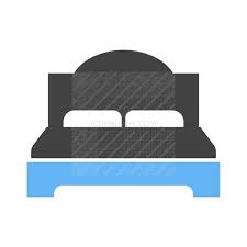 Double Bed I Blue Black Icon Iconbunny