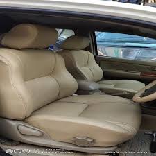 Beige Leather Fortuner Fit Car Seat At