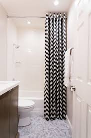 White Chevron Shower Curtain