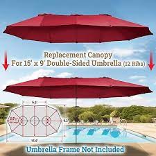 Patio Umbrella Replacement Canopy 12rib