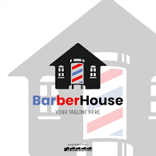 Simple Barber House Logo Template