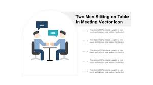 Men Meeting With Bar Graph Powerpoint