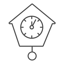 Retro Wall Clock Line And Solid Icon