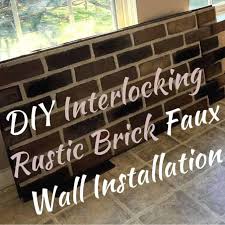 Easy Diy Brick Faux Wall Installation