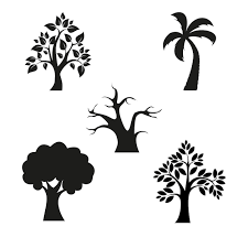 Silhouette Tree Icon Vector Design