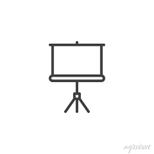 Icon Whiteboard Stand Linear Style