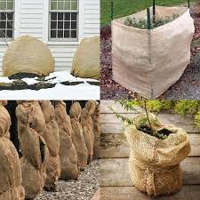 45 In X 15 Ft Gardening Burlap Roll Natural Burlap Fabric For Weed Barrier Tree Wrap Plant Cover