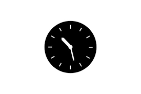 Clock Glyph Vector Icon Graphic By