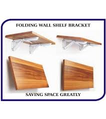 Wall Mounted Folding Wooden Shelf Rack