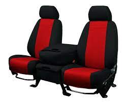 Caltrend Front Buckets Neosupreme Seat Covers For 2000 2003 Mitsubishi Eclipse Ms104 02nn Red Insert With Black Trim