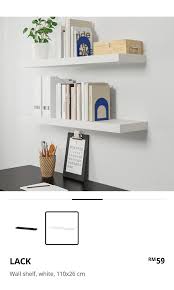 Ikea Wall Shelf White Lack Furniture