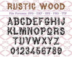 Rustic Wood Svg Letters Numbers