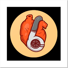 Heart Turbo Logo Cartoon Vector Icon